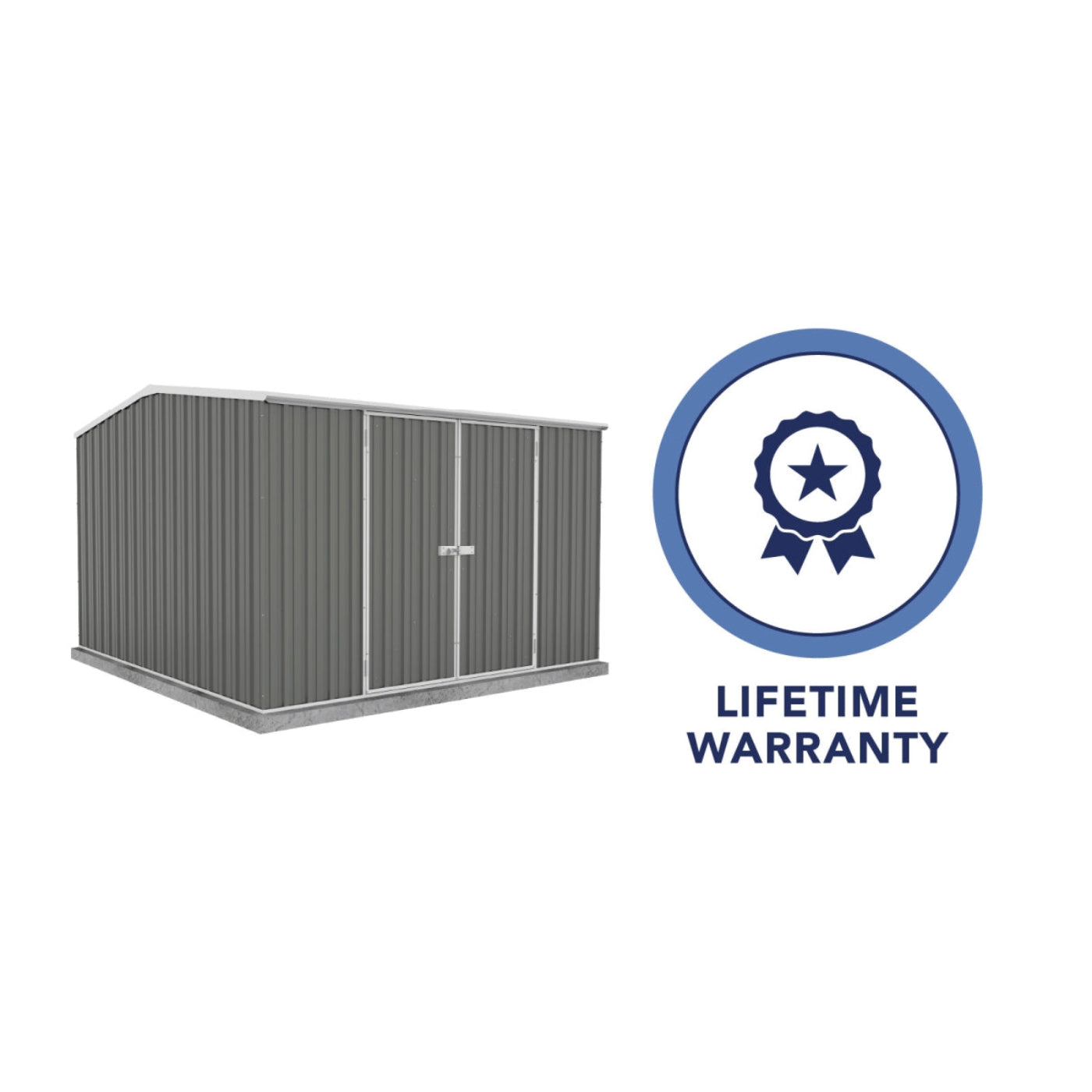 Palram  Absco | 10x10x7 ft Premier Metal Storage Shed - AB1002