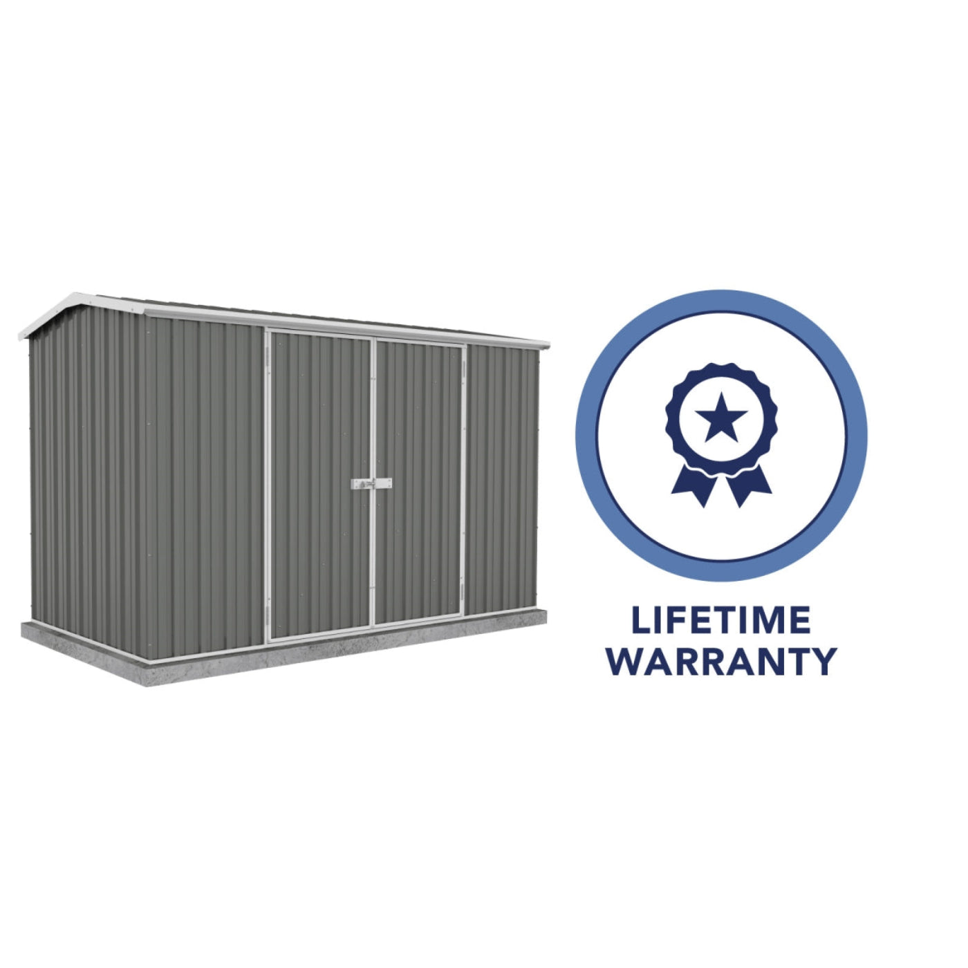 Absco | 10x5x6.5 ft Premier Metal Storage Shed - AB1000