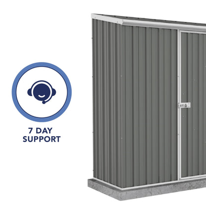 Palram Absco | 7x2.5x6.5 ft Space Saver Metal Storage Shed - AB1105