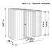 Absco | 7x2.5x6.5 ft Space Saver Metal Storage Shed - AB1105