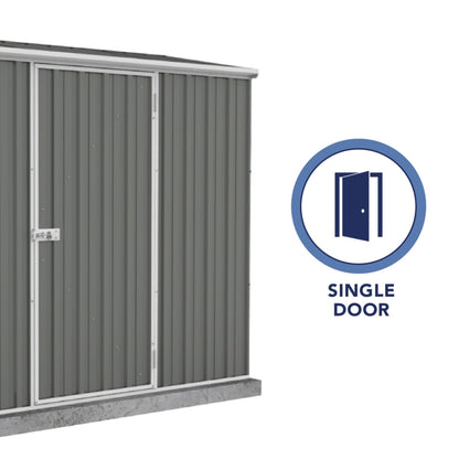 Palram Absco | 7x2.5x6.5 ft Space Saver Metal Storage Shed - AB1105