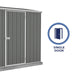 Absco | 7x2.5x6.5 ft Space Saver Metal Storage Shed - AB1105