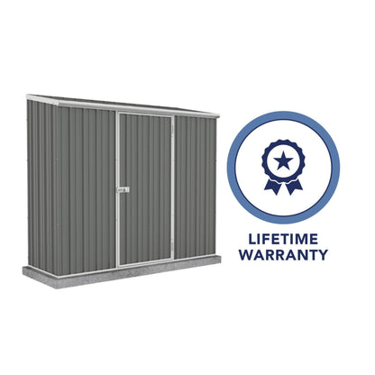 Palram Absco | 7x2.5x6.5 ft Space Saver Metal Storage Shed - AB1105