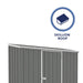 Absco | 7x2.5x6.5 ft Space Saver Metal Storage Shed - AB1105