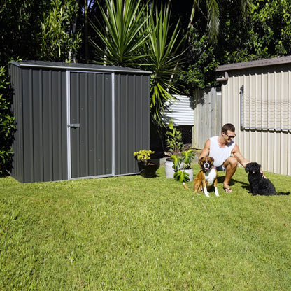 Palram Absco | 7x2.5x6.5 ft Space Saver Metal Storage Shed - AB1105