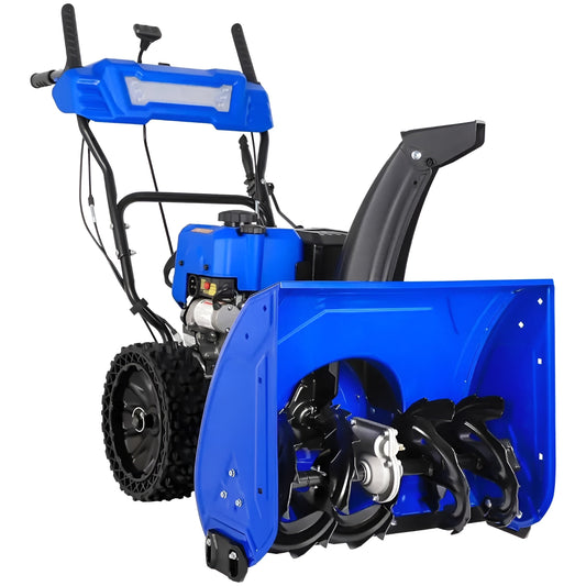 Ace Series 24-Inch 2-Stage Gas Snow Blower: 209cc 7HP 4-Cycle Engine, Electric Start, LED Lights, Self-Propelled, and 13" Flat-Free Wheels - TSA-0501