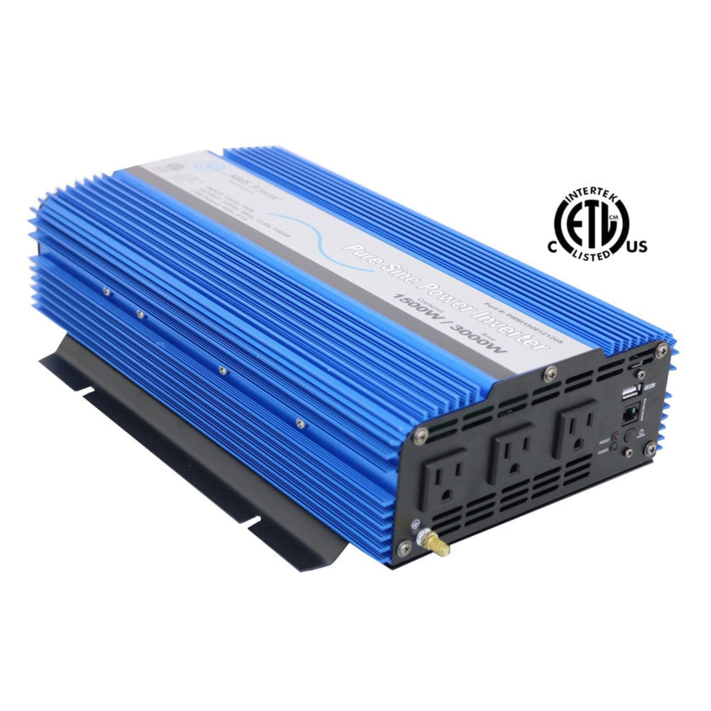Aims Power 1500 Watt Pure Sine Power Inverter w/ USB & Remote Port - PWRI150012120S