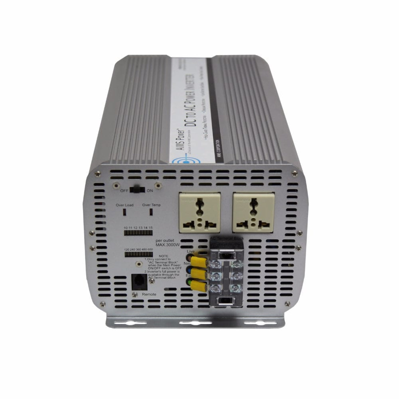 Aims Power 5000 Watt 240Vac 60hz Power Inverter - PWRINV5K24012W