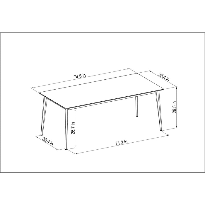 Midtown Concept Aalborg Rectangular Outdoor Dining Table - SC AALBORG RECT