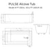 Pulse Showerspas 32" Wide White 100% Acrylic Alcove Tub - PT-2001-32