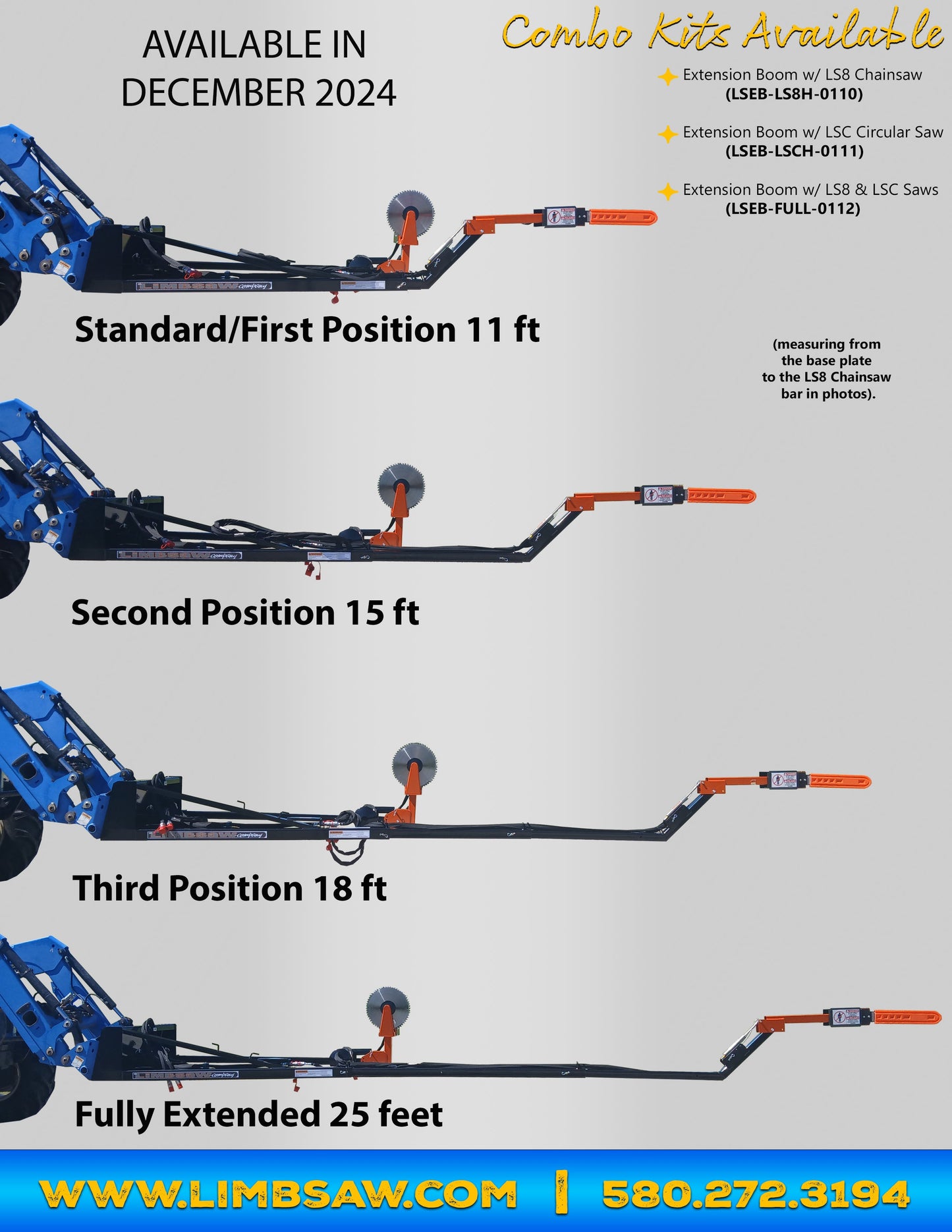 LimbSaw Extension Boom with LS8 Chainsaw - LSEB-LS8H-0110