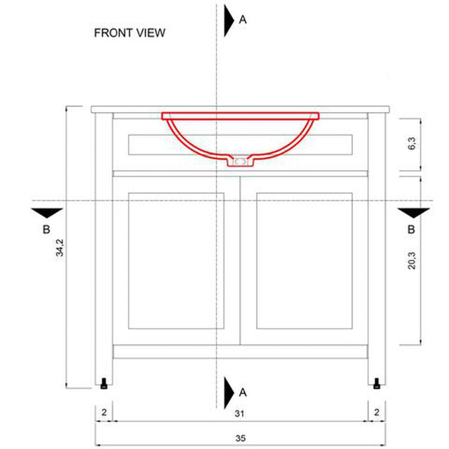 Alya Bath Norwalk 36" Single White Freestanding  Bathroom Vanity With Carrara Marble Top, Ceramic Sink and Wall Mounted Mirror - HE-101-36-W-CWMT + HE-101/102-36-W-M