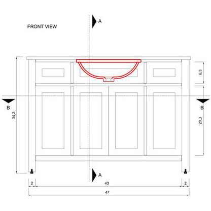 Alya Bath Norwalk 48" Single Espresso Freestanding  Bathroom Vanity With Carrara Marble Top, Ceramic Sink and Wall Mounted Mirror - HE-101-48-E-CWMT + HE-101/102-42-E-M