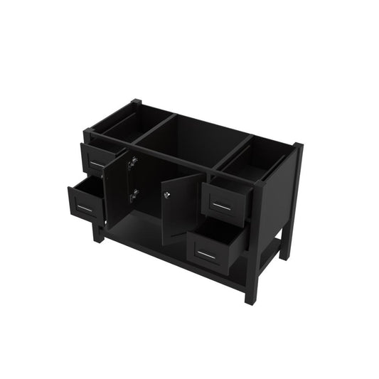 Alya Bath Wilmington 48" Single Espresso Freestanding Bathroom Vanity With Brushed Nickel Edge Handles - HE-102-48-E