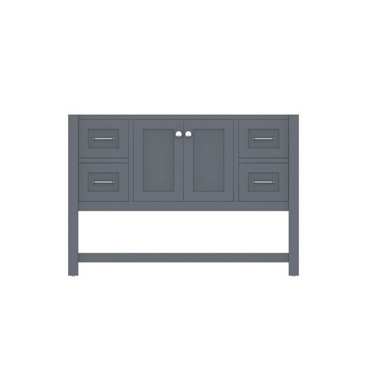 Alya Bath Wilmington 48" Single Gray Freestanding Bathroom Vanity With Brushed Nickel Edge Handles - HE-102-48-G