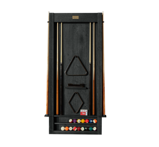 American Heritage Alta Wall Mounted Cue Rack Black Ash - ALTAWALLRACK6-BA