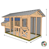 Carolina Coops American Coop | 6  Foot Wide Chicken Coop - AMER-BR-BH-6-12