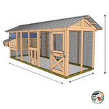 Carolina Coops American Coop | 6  Foot Wide Chicken Coop - AMER-BR-BH-6-12