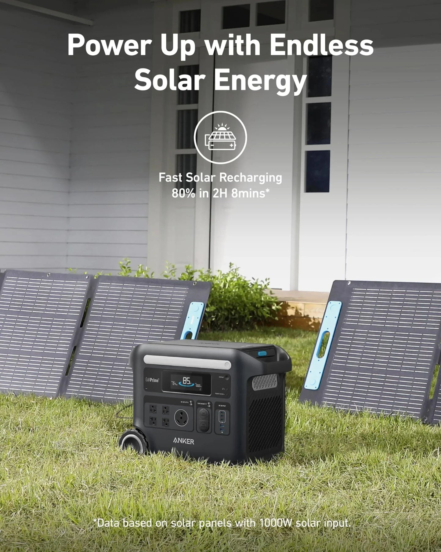 Aurora Generators Anker SOLIX F2600 Solar Generator - 2560Wh | 2400W |  With Anker Solix PS 400W Solar Panel - PowerGen USA - B1781112