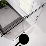 Anzzi Don Series 60 in. x 62 in. Frameless Sliding Tub Door SD-AZ17-01 - SD-AZ17-01BN