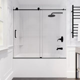 Anzzi Don Series 60 in. x 62 in. Frameless Sliding Tub Door SD-AZ17-01 - SD-AZ17-01BN