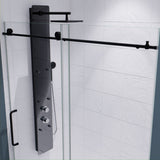 Anzzi Madam Series 60 in. by 76 in. Frameless Sliding Shower Door with Handle SD-AZ13-02 - SD-AZ13-02BN