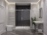 Anzzi Rhodes Series 60 in. x 76 in. Frameless Sliding Shower Door with Handle  SD-FRLS05702 - SD-FRLS05702BN