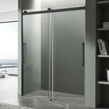 Anzzi Stellar Series 60 in. x 76 in. Frameless Sliding Shower Door with Handle SD-FRLS05902 - SD-FRLS05902BN