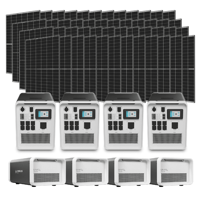 Hysolis Apollo 5K 120V / 240V Solar Kits - 6,000W Solar Power Station + Choose Your Custom Bundle | Complete Solar Kit - HYSOLIS-APOLLO-240-OCTO