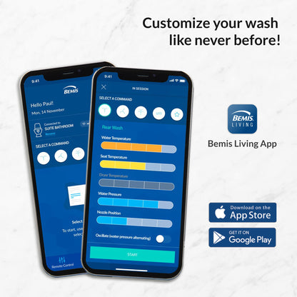 Bio Bidet BB-1200 Elongated Bidet Toilet Seat with Bemis Living App - 7ZBB1200E 000