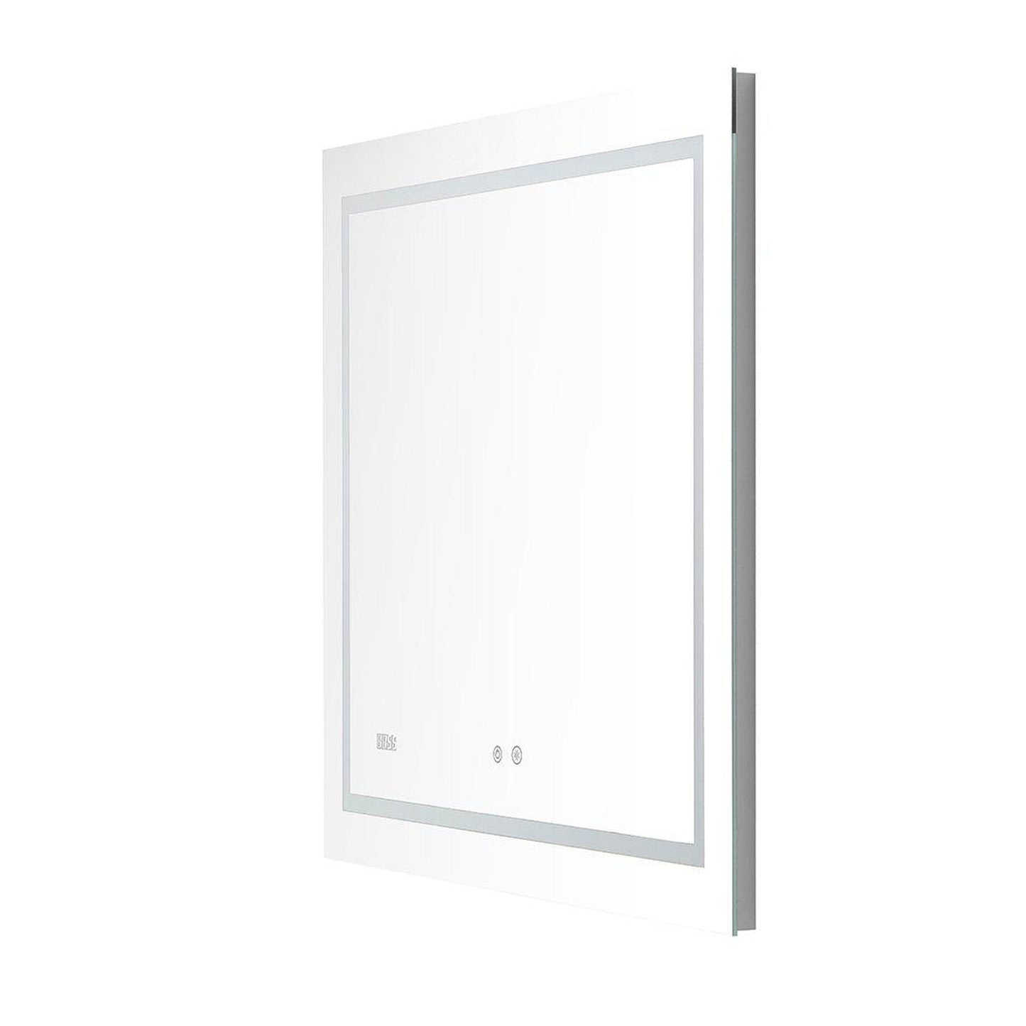 Aquadom Daytona  24" x 36" Rectangle  Ultra-Slim Frame LED Lighted Bathroom Mirror With Defogger - D-2436-N