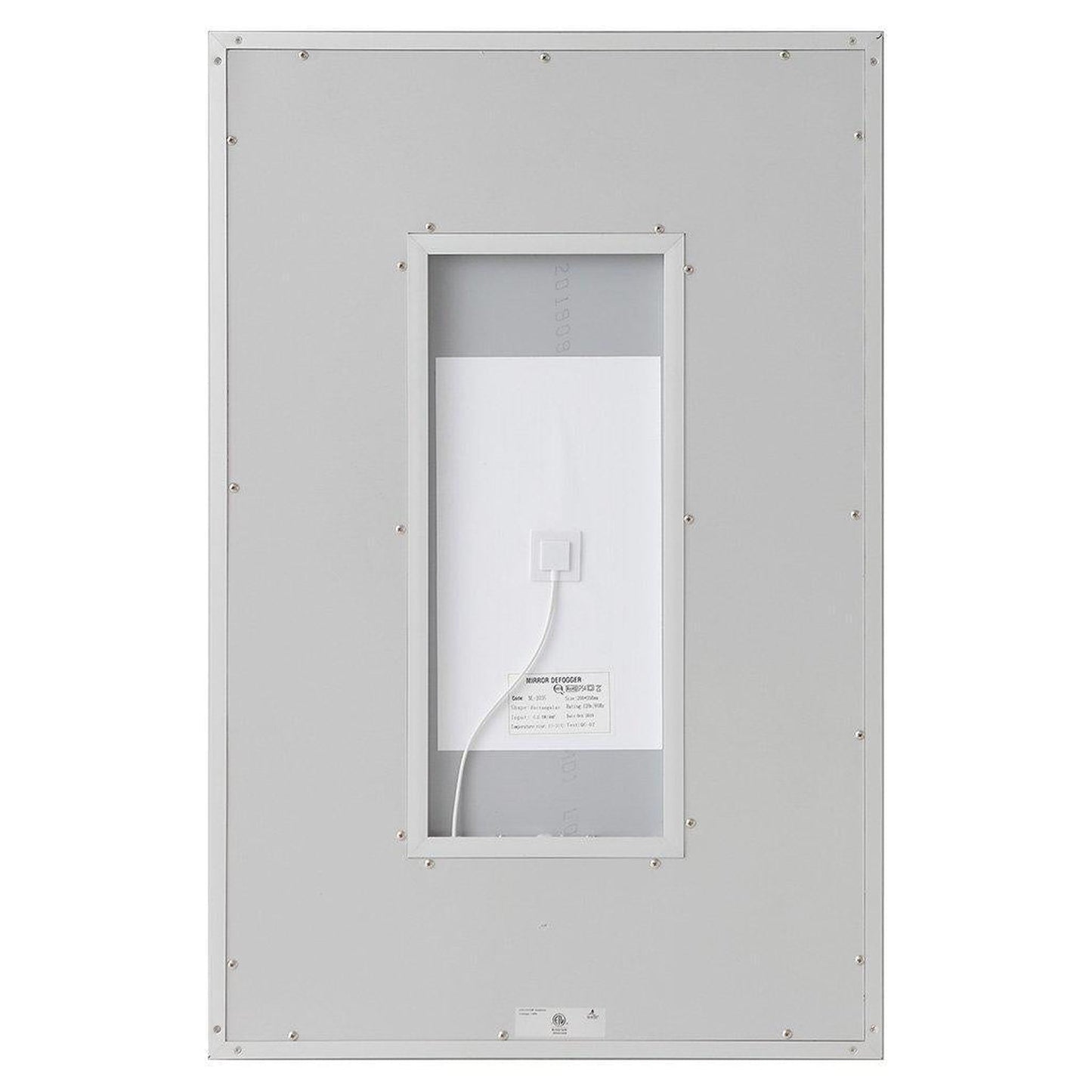 Aquadom Daytona  24" x 36" Rectangle  Ultra-Slim Frame LED Lighted Bathroom Mirror With Defogger - D-2436-N