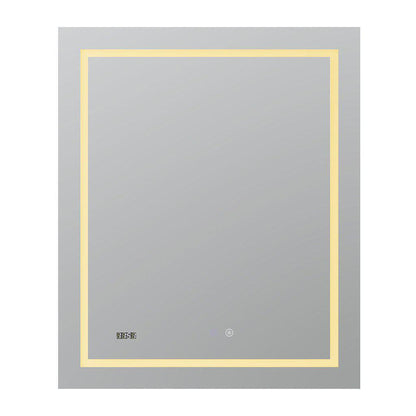 Aquadom Daytona  24" x 30" Rectangle Ultra-Slim Framed LED Lighted Bathroom Mirror With Defogger - D-2430-N