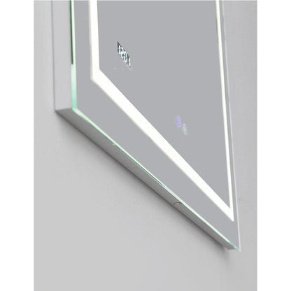 Aquadom Daytona  24" x 30" Rectangle Ultra-Slim Framed LED Lighted Bathroom Mirror With Defogger - D-2430-N