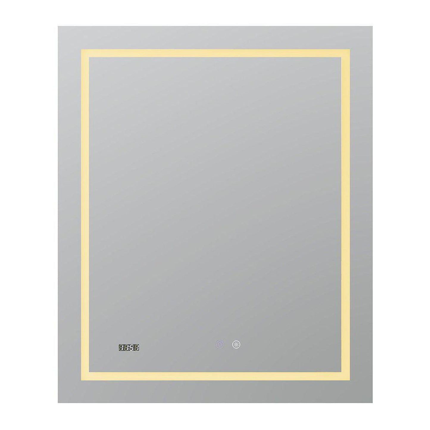 Aquadom Daytona  30" x 30" Square Ultra-Slim Frame LED Lighted Bathroom Mirror With Defogger - D-3030-N
