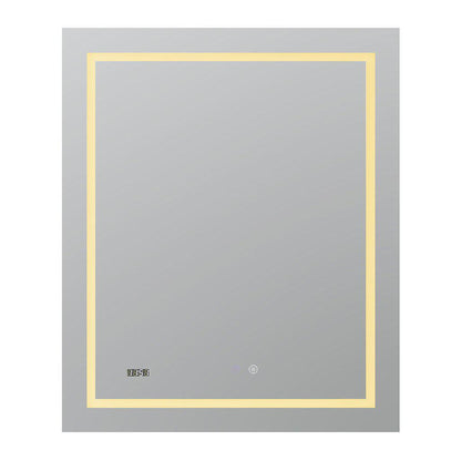 Aquadom Daytona  30" x 30" Square Ultra-Slim Frame LED Lighted Bathroom Mirror With Defogger - D-3030-N