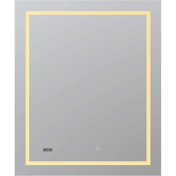 Aquadom Daytona 30" X 36" Rectangle Ultra-Slim Frame LED Lighted Bathroom Mirror With Defogger - D-3036