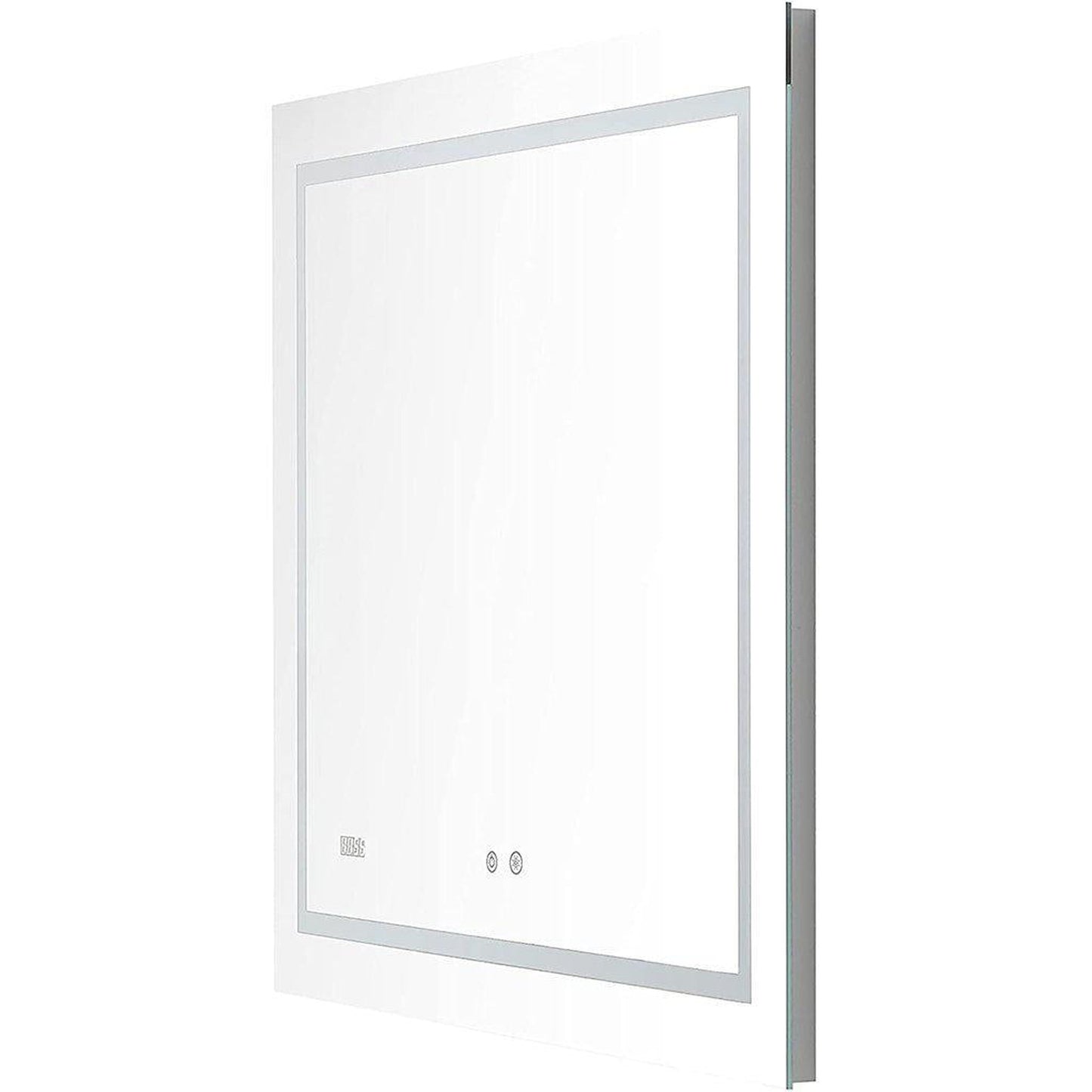 Aquadom Daytona  30" x 36" Rectangle Ultra-Slim Frame LED Lighted Bathroom Mirror With Defogger - D-3036-N