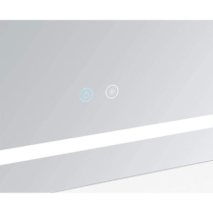 Aquadom Daytona 36" x 36" Square Ultra-Slim Frame LED Lighted Bathroom Mirror With Defogger - D-3636-N