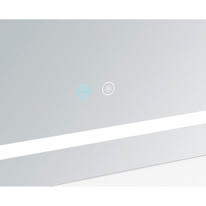 Aquadom Daytona 40" x 30" Rectangle Ultra-Slim Frame LED Lighted Bathroom Mirror With Defogger - D-4030-N