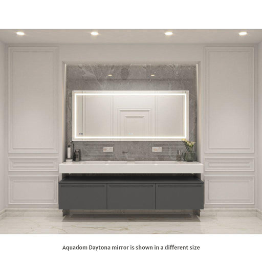 Aquadom Daytona 48" X 30" Rectangle Ultra-Slim Frame LED Lighted Bathroom Mirror With Defogger - D-4830