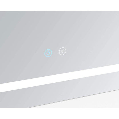 Aquadom Daytona 48" x 36" Rectangle  Ultra-Slim Frame LED Lighted Bathroom Mirror With Defogger - D-4836-N