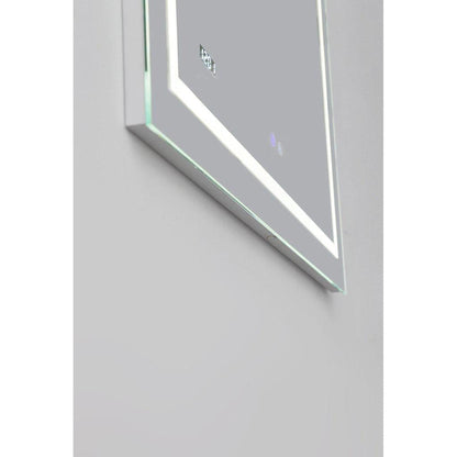 Aquadom Daytona 60" x 36" Rectangle Ultra-Slim Frame LED Lighted Bathroom Mirror With Defogger