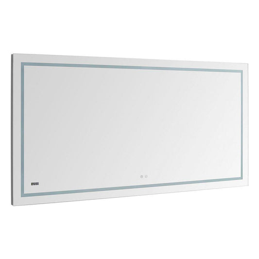 Aquadom Daytona 60" x 36" Rectangle Ultra-Slim Frame LED Lighted Bathroom Mirror With Defogger