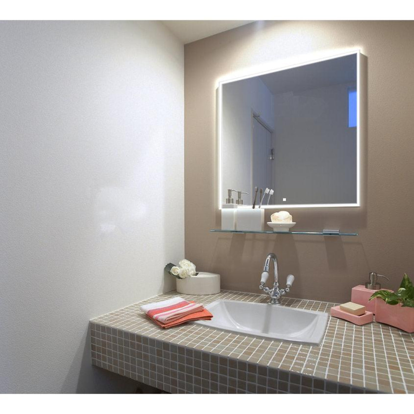 Aquadom Edge 24" x 32" LED Lighted Mirror - E-2432-N