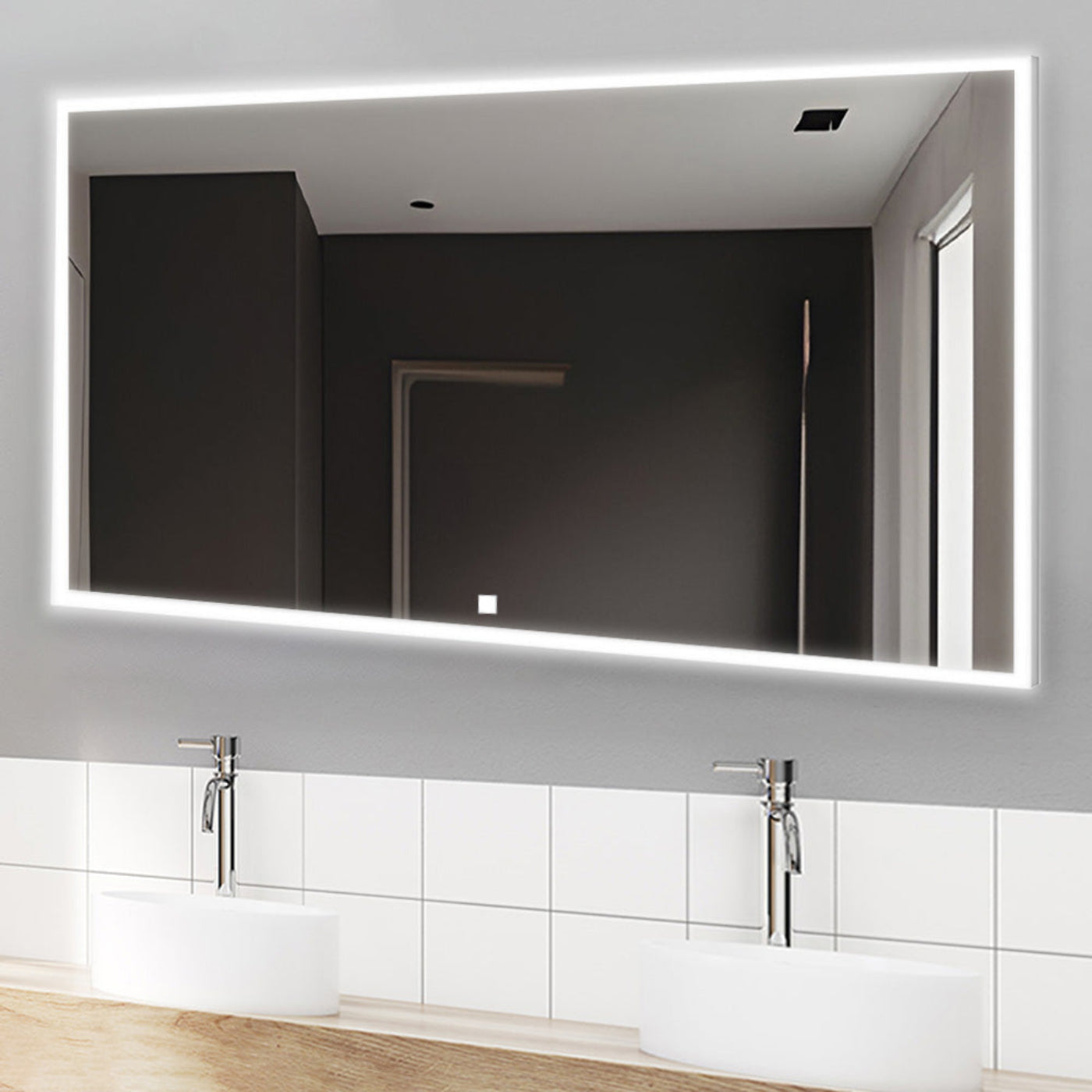 Aquadom Edge 60" x 32" LED Lighted Mirror - E-6032-N