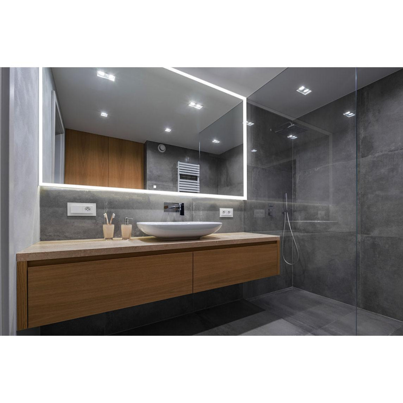 Aquadom Edge 72" x 32" LED Lighted Mirror - E-7232-N