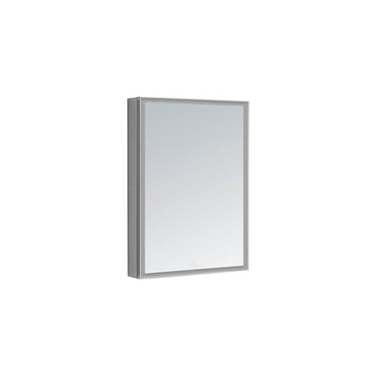 Aquadom Edge Royale 20" x 32" Right Hinged Medicine Cabinet With Lighting, Defogger, Integrated LED 3X Magnifying Mirror, 8mm Clear Adjustable Glass Shelves and Electrical Outlet With USB - ER-2032R-N