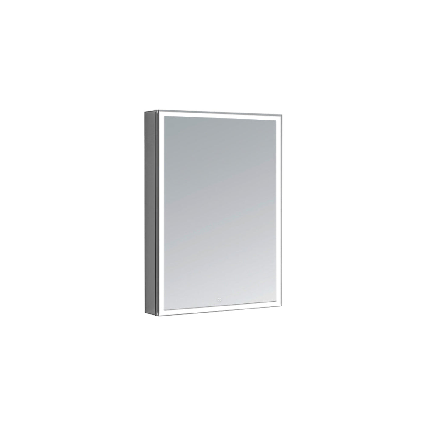 Aquadom Edge Royale 24" x 32" Right Hinged Medicine Cabinet With Lighting, Defogger, Integrated LED 3X Magnifying Mirror, 8mm Clear Adjustable Glass Shelves and Electrical Outlet With USB - ER-2432R-N
