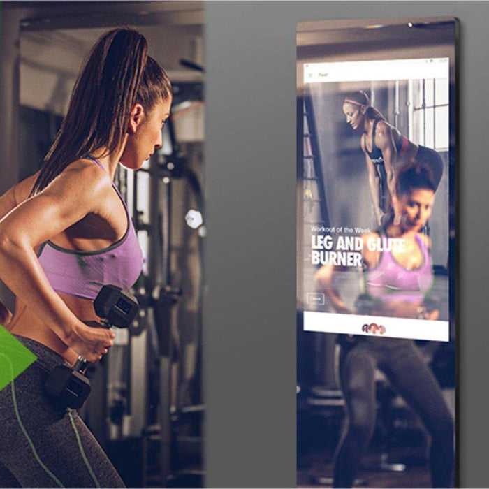 Aquadom Energy 24" X 71" Smart Fitness Mirror With 5MP HD Camera and Body Fat Scale - NRG-2471-HD-BFS